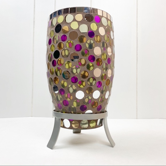 PartyLite Miranova Hurricane Mosiac Candle Holder